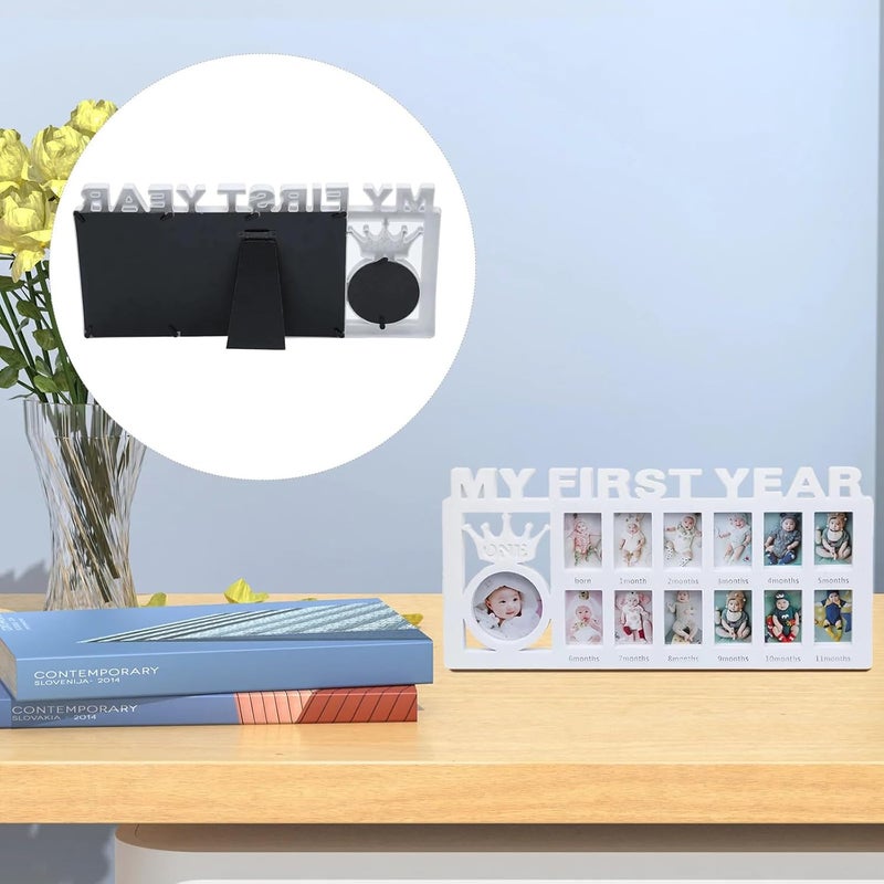 CCONYA Creative Baby Commemorate First 12 Months Picture Frame Kids Growing Memory Gift DIY Newborns First Year Souvenirs Photo Frame (white) - Image 5